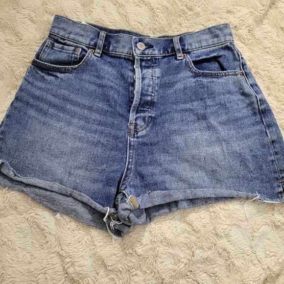 Pacsun High Rise Icon Med Light Wash Short Size 28 - Picture 2 of 9